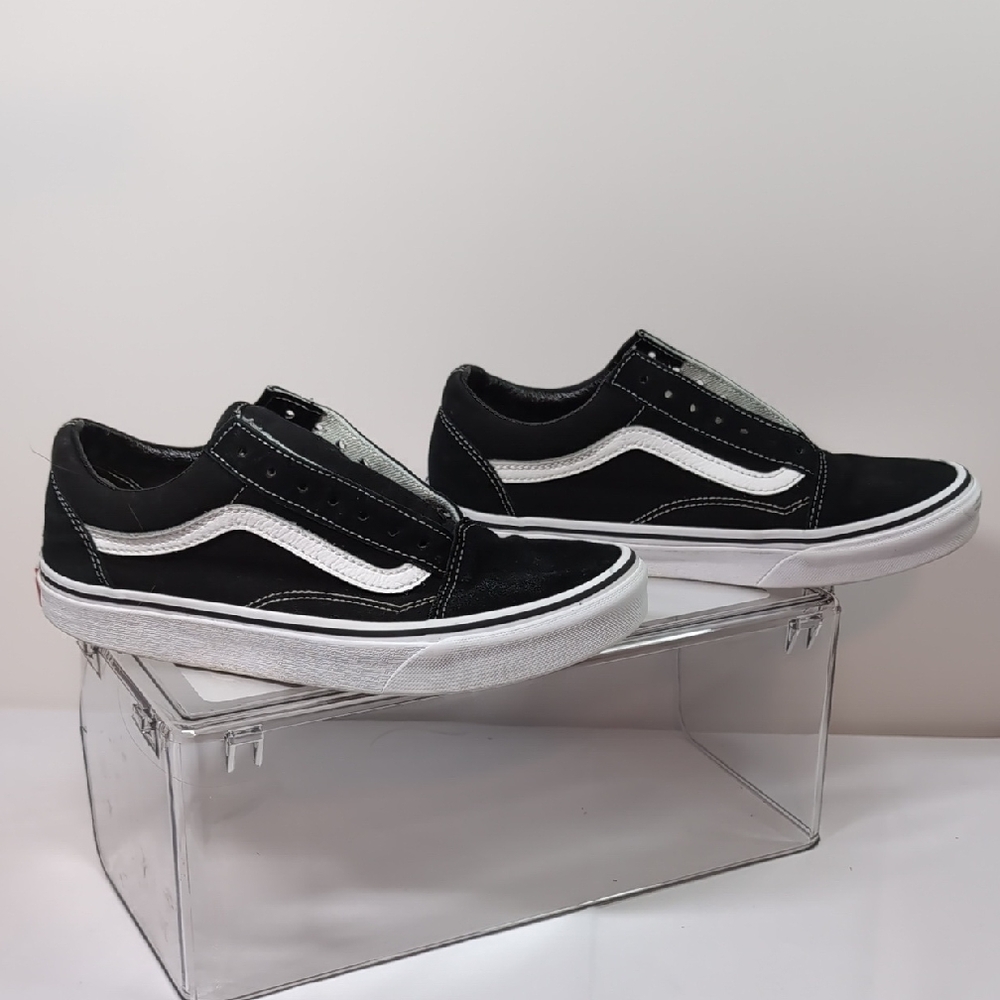 Vans Black and White Low-Top Shoes